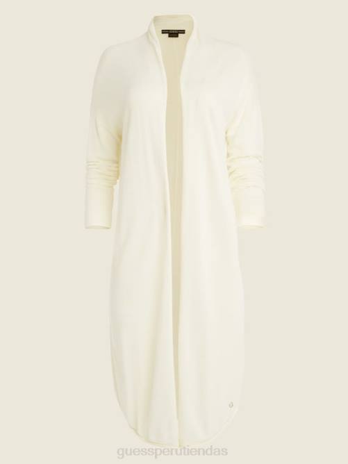 GUESS camille cárdigan con frente abierto mujer 0P8X970 blanco crema vestir