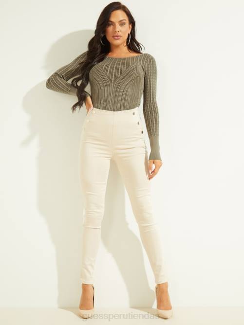 GUESS suéter eco julie mujer 0P8X1511 vanis de hojas de olivo y salvia vestir