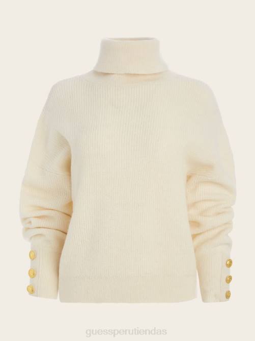 GUESS suéter elodie de mezcla de lana con cuello alto mujer 0P8X1719 playa de arena vestir