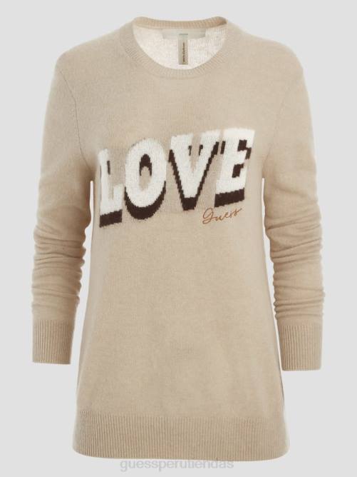 GUESS suéter juliette de cachemir mujer 0P8X1441 mezcla beige vestir
