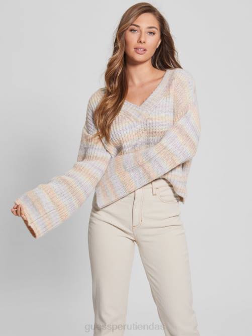 GUESS suéter neena con teñido espacial mujer 0P8X1482 tinte espacial rosa en polvo vestir