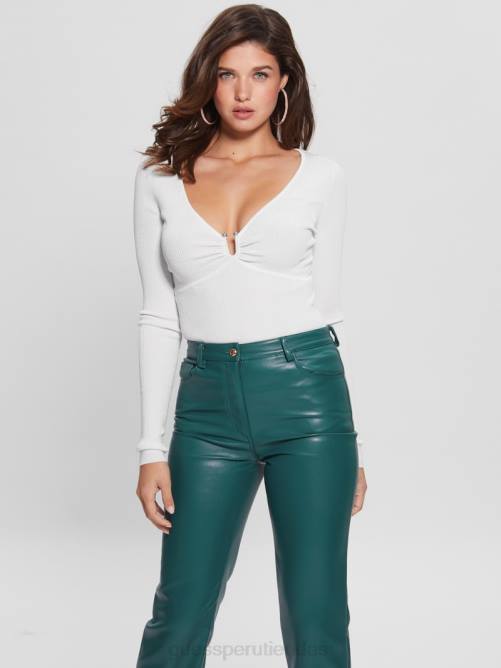 GUESS suéter nicole mujer 0P8X1475 blanco crema vestir