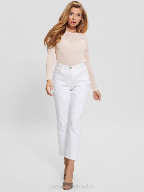GUESS suéter niky con punto abierto mujer 0P8X1288 piedra apagada vestir