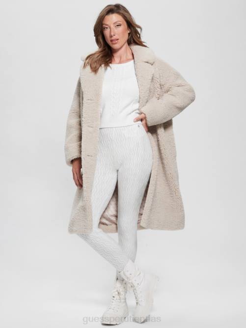 GUESS suéter teresa de punto trenzado mujer 0P8X1563 paloma blanca vestir