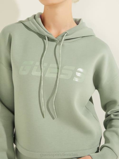 GUESS sudadera eco allie scuba mujer 0P8X2501 salvia verde vestir