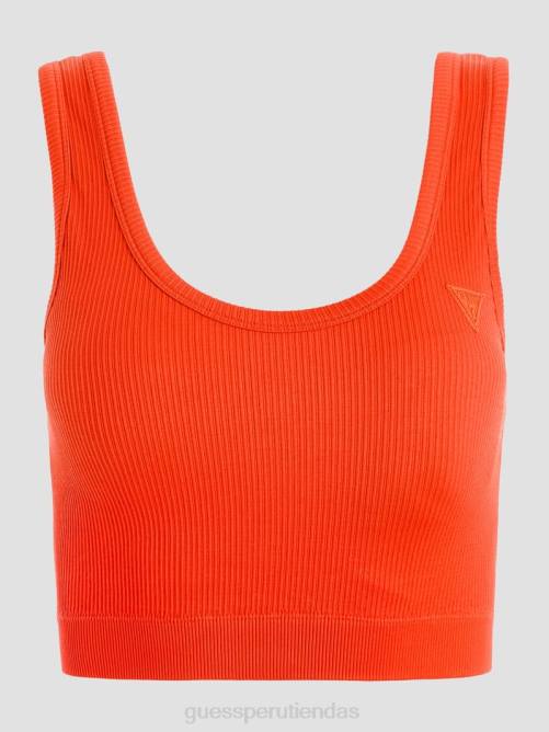 GUESS sujetador activo de canalé sin costuras mujer 0P8X1699 rodaja de naranja vestir