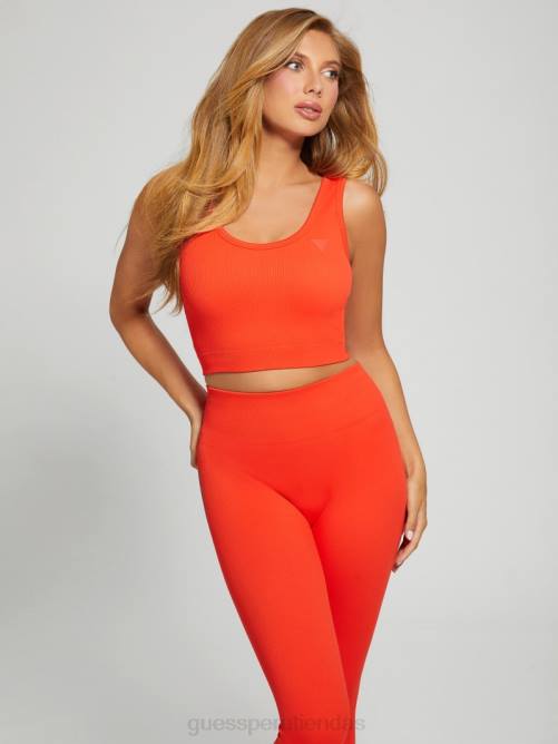 GUESS sujetador activo de canalé sin costuras mujer 0P8X1699 rodaja de naranja vestir