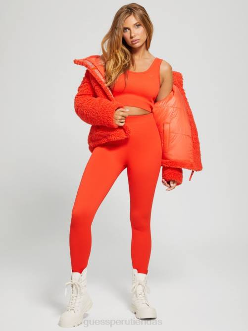 GUESS sujetador activo de canalé sin costuras mujer 0P8X1699 rodaja de naranja vestir