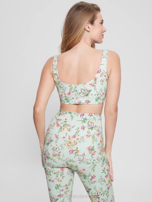 GUESS sujetador activo estampado eco davin mujer 0P8X1124 flor de campo acuático vestir