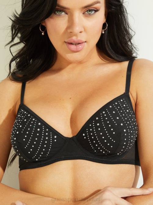 GUESS sujetador balconette cassie con strass mujer 0P8X2694 negro vestir