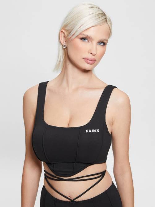 GUESS brigit activo superior mujer 0P8X1489 negro vestir