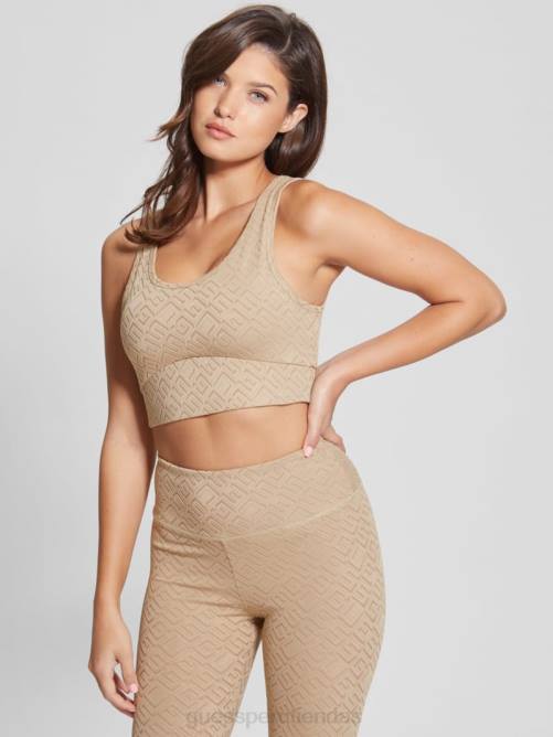 GUESS dana parte superior activa mujer 0P8X1303 arcilla térmica con relieve g vestir