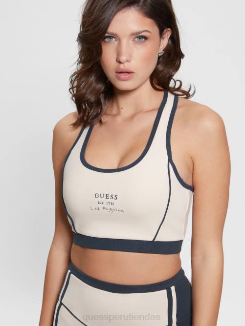 GUESS parte superior activa con firma ecológica mujer 0P8X1514 rosa sutil vestir