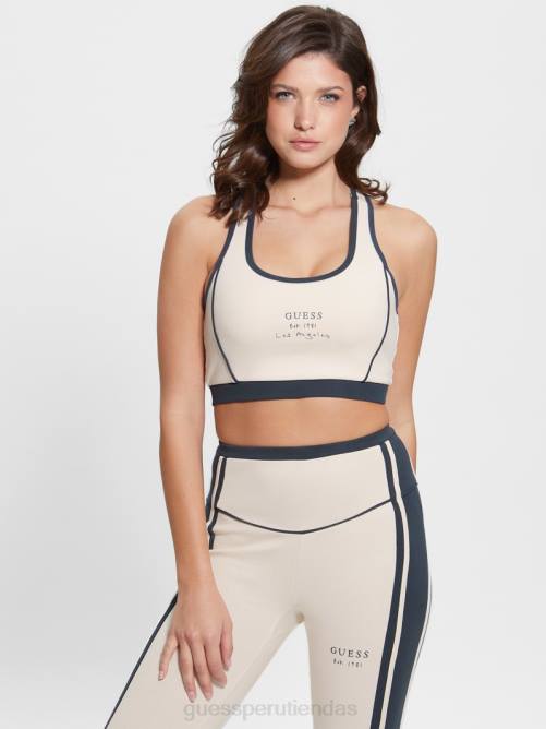 GUESS parte superior activa con firma ecológica mujer 0P8X1514 rosa sutil vestir