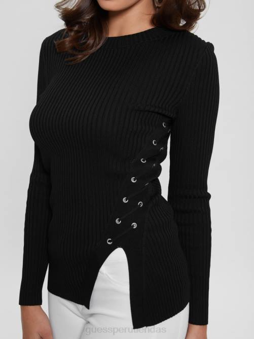 GUESS suéter irmine con cuello redondo mujer 0P8X1519 negro vestir