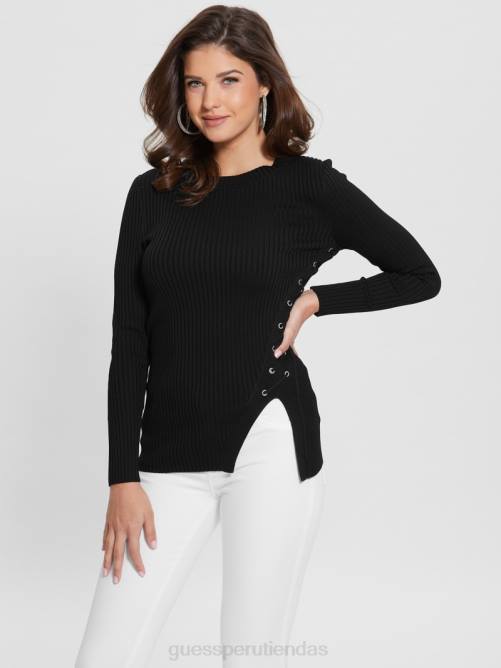 GUESS suéter irmine con cuello redondo mujer 0P8X1519 negro vestir