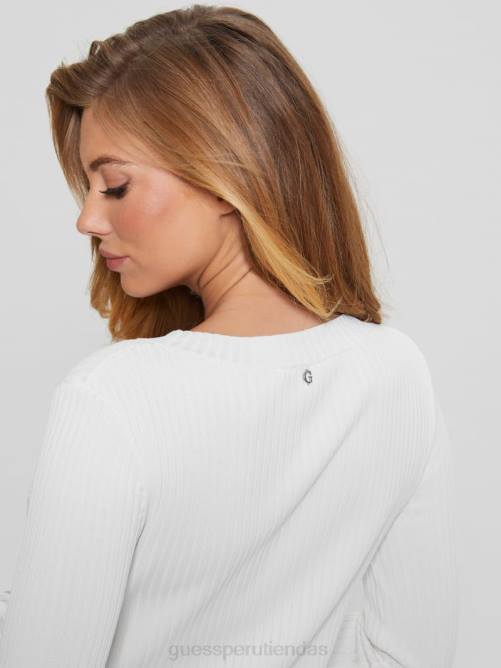 GUESS suéter irmine con cuello redondo mujer 0P8X1613 blanco crema vestir
