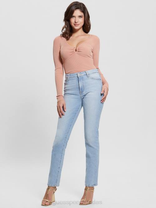 GUESS suéter nicole mujer 0P8X1433 rosa en polvo vestir