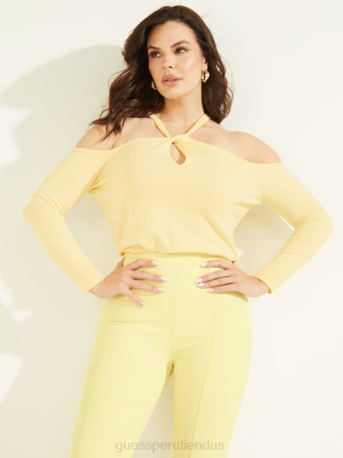 GUESS suéter priya con hombros descubiertos mujer 0P8X1388 seda de maiz vestir