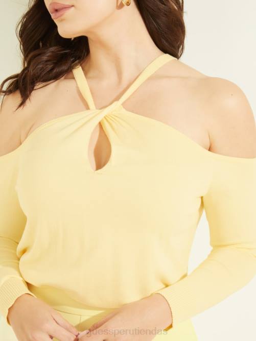 GUESS suéter priya con hombros descubiertos mujer 0P8X1388 seda de maiz vestir