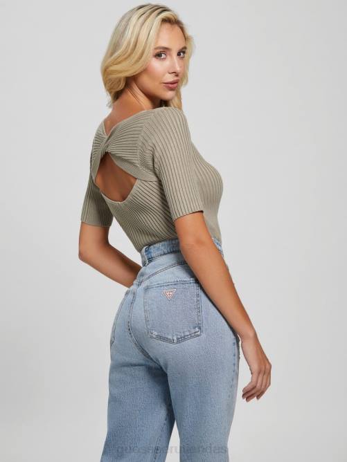 GUESS suéter reversible eco aysha mujer 0P8X1629 hoja de salvia vestir