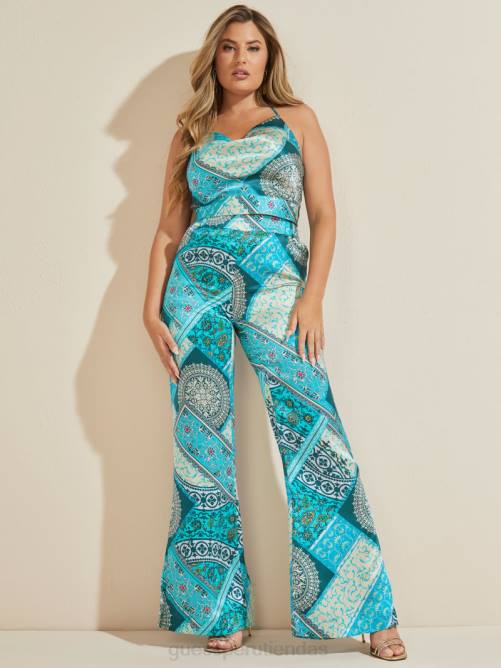 GUESS tapa de tamara mujer 0P8X1092 combinación azul de mykanos vestir