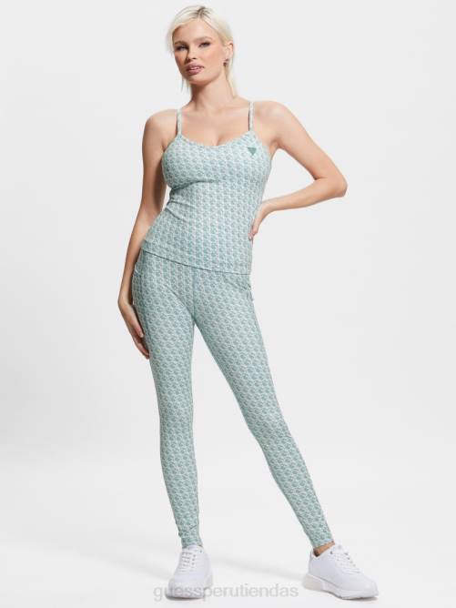 GUESS top activo eco logomania mujer 0P8X1483 pequeño petróleo gj vestir