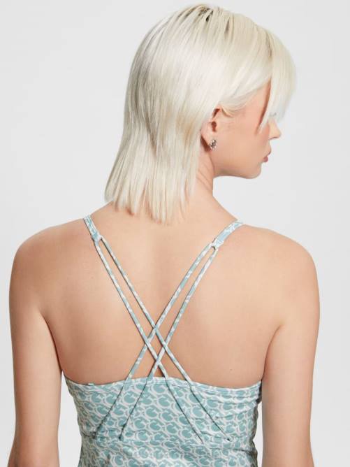 GUESS top activo eco logomania mujer 0P8X1483 pequeño petróleo gj vestir