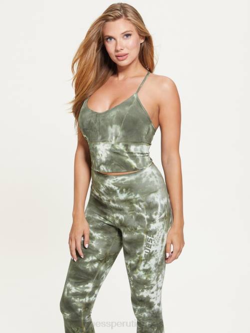 GUESS top activo eudora con efecto tie-dye mujer 0P8X1314 teñido anudado de tormenta vestir