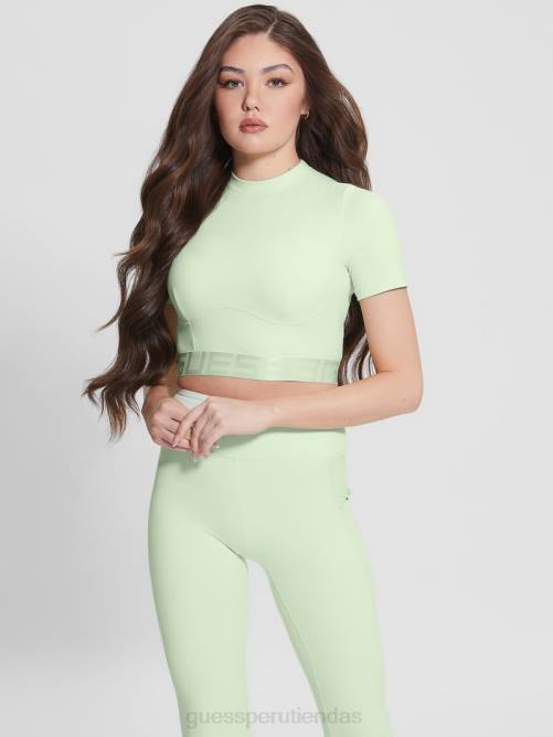 GUESS top activo recortado delicia mujer 0P8X1488 menta marina vestir