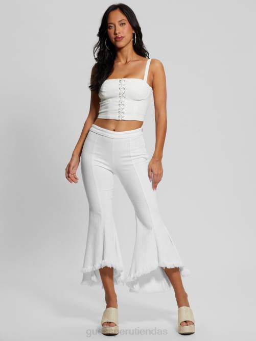 GUESS top bustier eco cecila mujer 0P8X991 blanco puro vestir