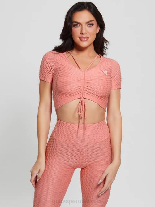 GUESS top corto eco delma activo mujer 0P8X1123 rosa alto vestir