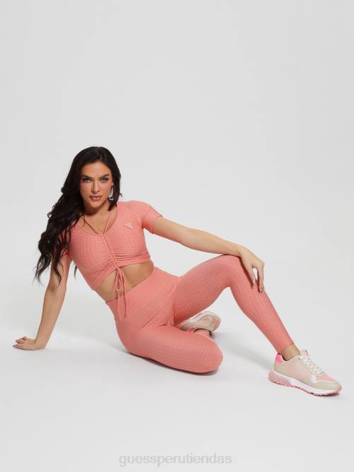 GUESS top corto eco delma activo mujer 0P8X1123 rosa alto vestir