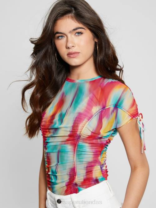 GUESS top eco amaya fruncido mujer 0P8X1069 la vida es rapida vestir