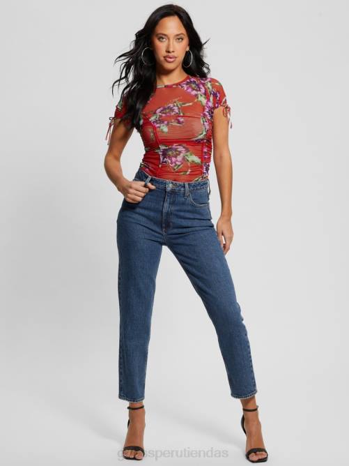 GUESS top eco amaya fruncido mujer 0P8X975 terraza vestir