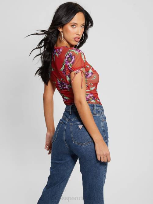 GUESS top eco amaya fruncido mujer 0P8X975 terraza vestir