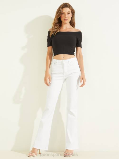 GUESS top eco binash con hombros descubiertos mujer 0P8X1332 negro vestir