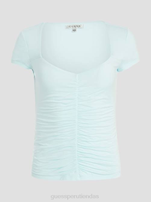 GUESS top eco rayla fruncido mujer 0P8X1308 agua suave vestir