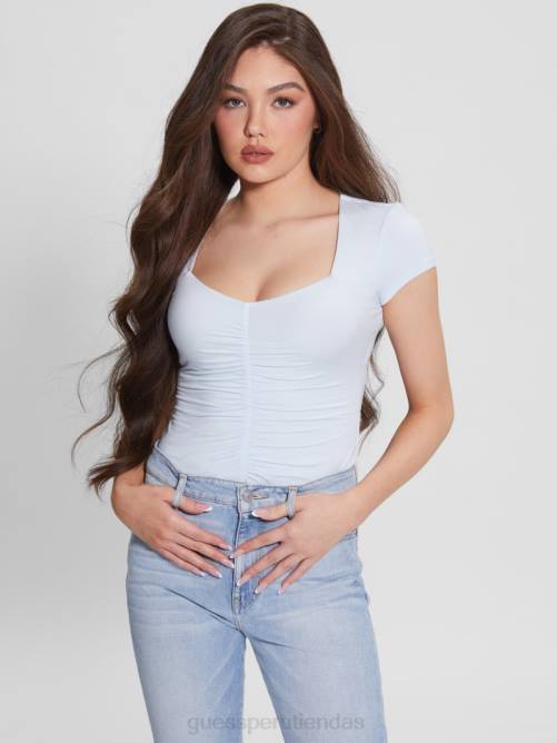 GUESS top eco rayla fruncido mujer 0P8X1437 aire fresco vestir