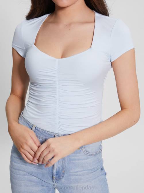 GUESS top eco rayla fruncido mujer 0P8X1437 aire fresco vestir