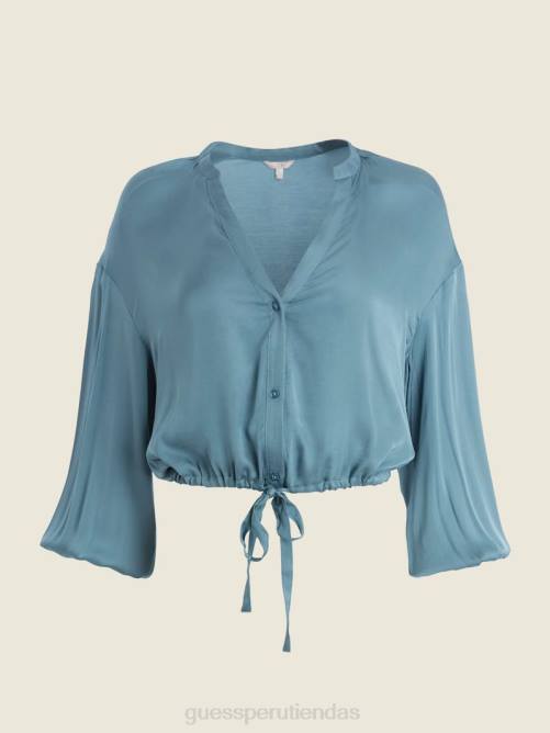 GUESS top eco sasha mujer 0P8X1224 ciclón azul vestir