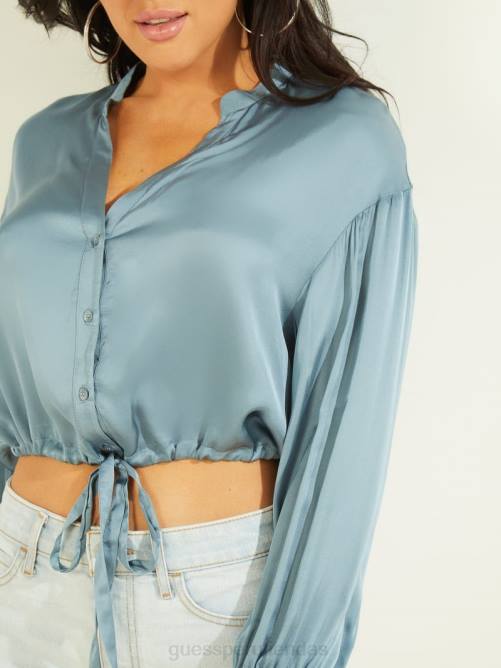 GUESS top eco sasha mujer 0P8X1224 ciclón azul vestir