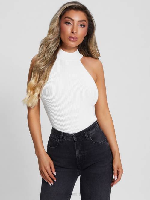 GUESS top eco shayna con cuello alto mujer 0P8X1065 paloma blanca vestir