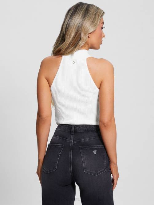 GUESS top eco shayna con cuello alto mujer 0P8X1065 paloma blanca vestir