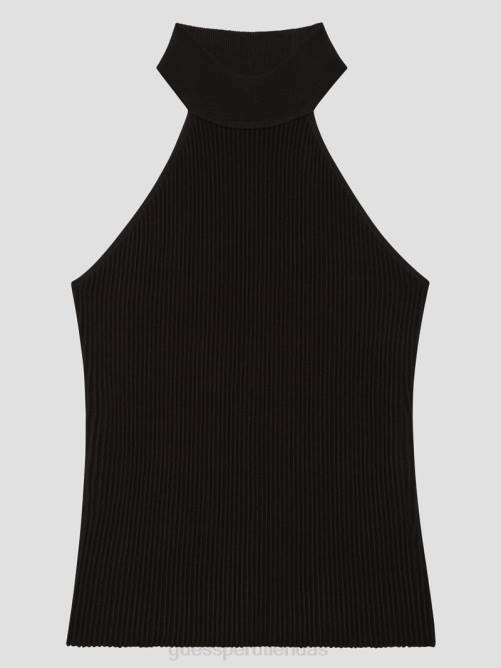 GUESS top eco shayna con cuello alto mujer 0P8X1155 negro vestir