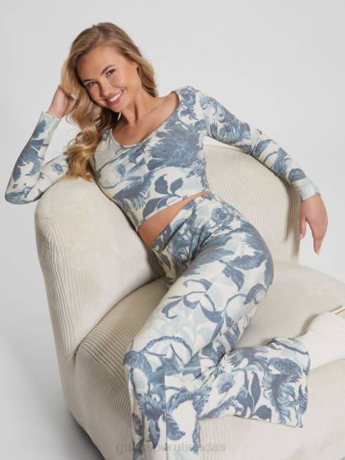 GUESS top floral enriqueta mujer 0P8X1389 porcelana estampado floral bl vestir