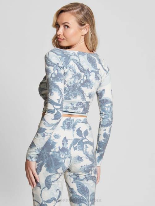 GUESS top floral enriqueta mujer 0P8X1389 porcelana estampado floral bl vestir