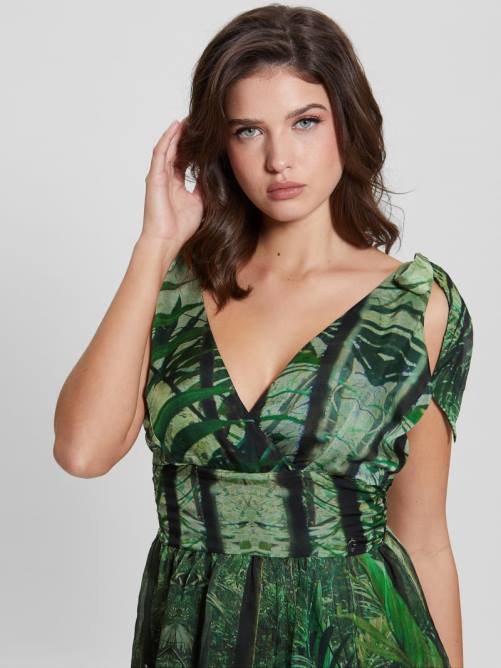 GUESS top fruncido roxan mujer 0P8X1634 selva tropical vestir