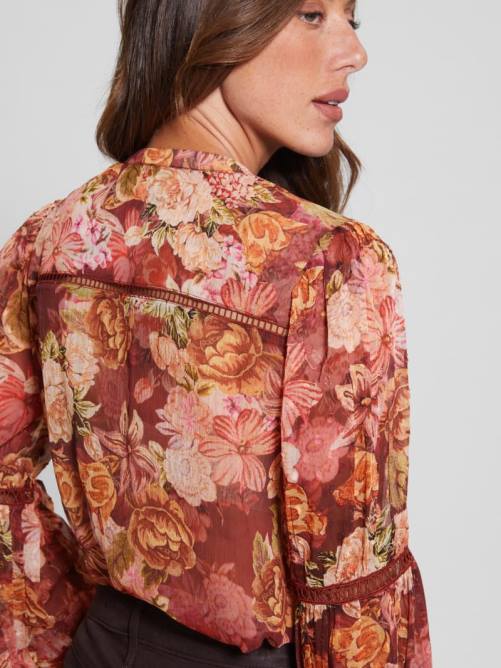 GUESS top josette ecológico mujer 0P8X1560 impresión de tapiz digital ma vestir