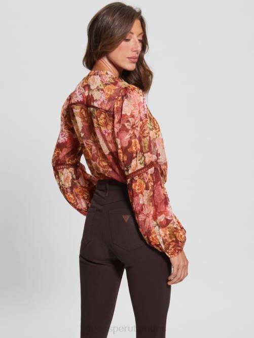 GUESS top josette ecológico mujer 0P8X1560 impresión de tapiz digital ma vestir